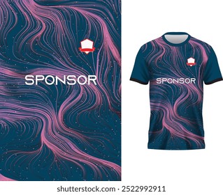 design de camisa, textura de camisa, desgaste esportivo, design de camisa para Sublimation imprimir marinha camisa roxa