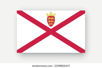 Jersey .Detailed flag on white background. Vector illustration