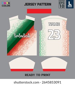 PATRÓN DE DISEÑO DE JERSEY PARA DEPORTES