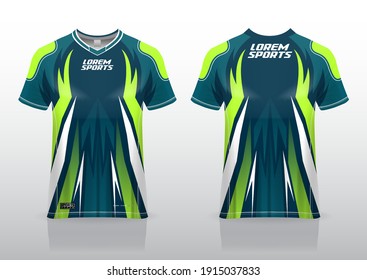 jersey esport design for gaming,
uniform in front view back view. Shirt mock up Vector,
design premium  and easy to custom