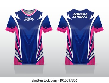 jersey esport design for gaming,
uniform in front view back view. Shirt mock up Vector,
design premium  and easy to custom