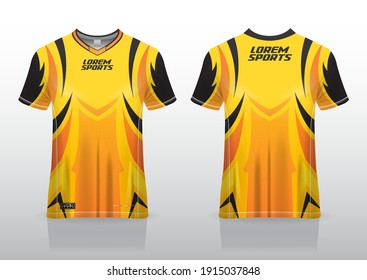 jersey esport design for gaming,
uniform in front view back view. Shirt mock up Vector,
design premium  and easy to custom