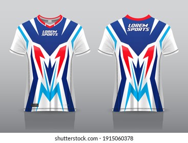 jersey esport design for gaming,
uniform in front view back view. Shirt mock up Vector,
design premium  and easy to custom