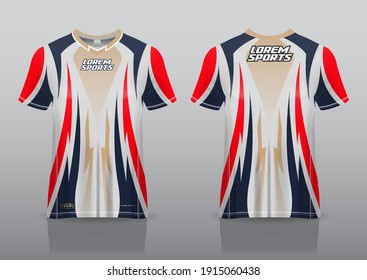 jersey esport design for gaming,
uniform in front view back view. Shirt mock up Vector,
design premium  and easy to custom