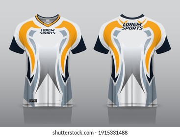 jersey esport design for gaming,
uniform in front view back view. Shirt mock up Vector,
design premium  and easy to custom