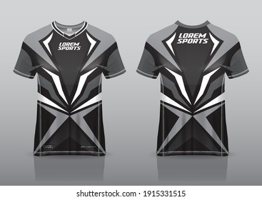 jersey esport design for gaming,
uniform in front view back view. Shirt mock up Vector,
design premium  and easy to custom