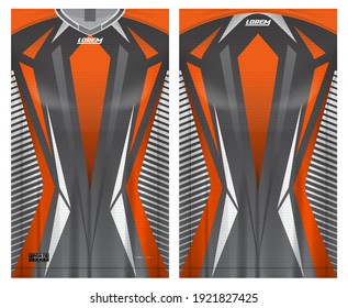 diseño de tela jersey para uniformes de equipo deportivo
vector de simulación de vista trasera frontal fácil de personalizar.