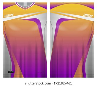Das Design von Jersey-Stoffen kann für Uniformen von Sportteams verwendet werden
Front-Heck-Ansicht-Modell-Vektorgrafik leicht anzupassen.