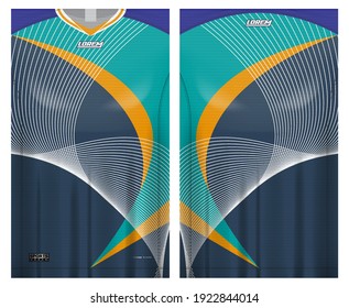 jersey fabric design can be used for sport team uniforms
front rear view mockup vector  easy to customize