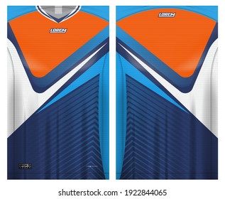 jersey fabric design can be used for sport team uniforms
front rear view mockup vector  easy to customize