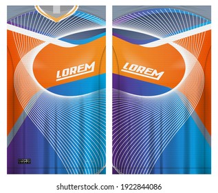 jersey fabric design can be used for sport team uniforms
front rear view mockup vector  easy to customize