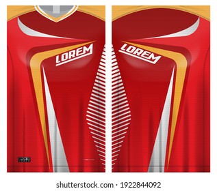 jersey fabric design can be used for sport team uniforms
front rear view mockup vector  easy to customize