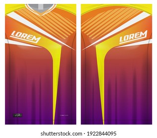 jersey fabric design can be used for sport team uniforms
front rear view mockup vector  easy to customize