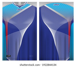 jersey fabric design can be used for sport team uniforms
front rear view mockup vector  easy to customize