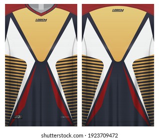 jersey fabric design can be used for sport team uniforms
front rear view mockup vector  easy to customize