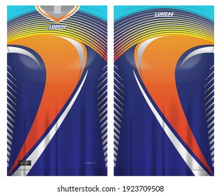jersey fabric design can be used for sport team uniforms
front rear view mockup vector  easy to customize