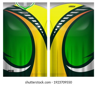 jersey fabric design can be used for sport team uniforms
front rear view mockup vector  easy to customize