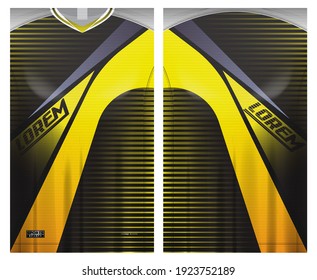 diseño de tela jersey para uniformes de equipo deportivo
vector de mockup de visión trasera frontal fácil de personalizar