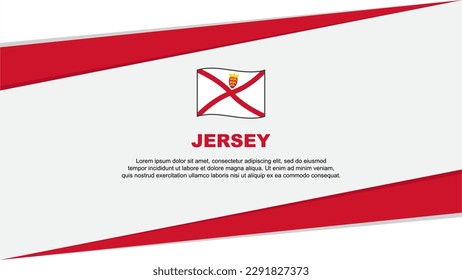 Jersey Flag Abstract Background Design Template. Jersey Independence Day Banner Cartoon Vector Illustration. Jersey Design