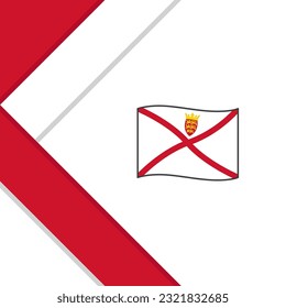 Jersey Flag Abstract Background Design Template. Jersey Independence Day Banner Social Media Post. Jersey Illustration