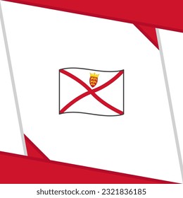 Plantilla de diseño de fondo de resumen de marca de Jersey. Cartel del Día de la Independencia de Jersey en medios sociales. Día de la Independencia de Jersey