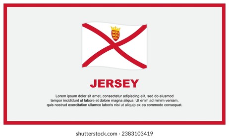 Jersey Flag Abstract Background Design Template. Jersey Independence Day Banner Social Media Vector Illustration. Jersey Banner