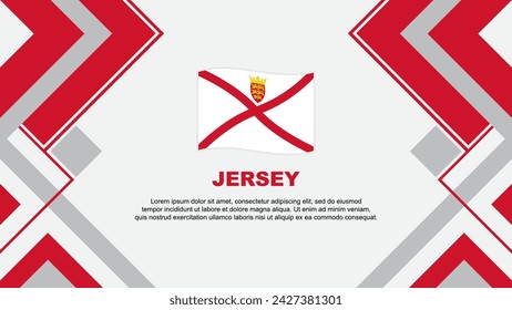 Jersey Flag Abstract Background Design Template. Jersey Independence Day Banner Wallpaper Vector Illustration. Jersey Banner