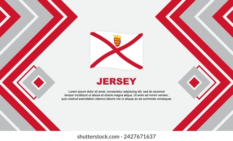 Plantilla de diseño de fondo abstracto de bandera de Jersey. Jersey Día de la Independencia Banner Wallpaper Ilustración vectorial. Diseño de Jersey
