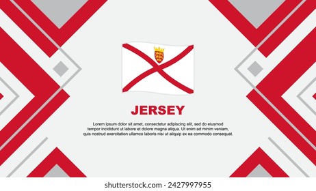 Plantilla de diseño de fondo abstracto de bandera de Jersey. Jersey Día de la Independencia Banner Wallpaper Ilustración vectorial. Ilustración de Jersey