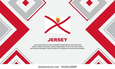 Jersey Flag Abstract Background Design Template. Jersey Independence Day Banner Wallpaper Vector Illustration. Jersey Independence Day