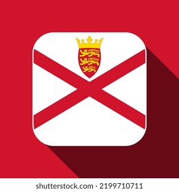Jersey flag, official colors. Vector illustration.