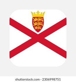 Ilustración simple de la bandera de Jersey para el día de la independencia o las elecciones
