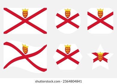 Ilustración simple de la bandera de Jersey para el día de la independencia o las elecciones