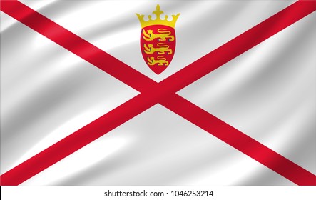 Jersey Flag in Vector Illustration
