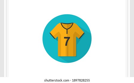 Jersey flat icon vector template, Soccer icon concepts, Creative design