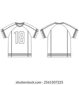 Jersey football baseball softball sports mockup template clothing vector design