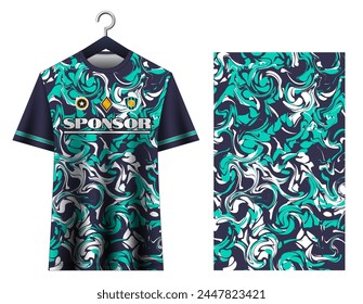 Jersey football design. Uniform football club. Soccer jersey mockup. Vector design.