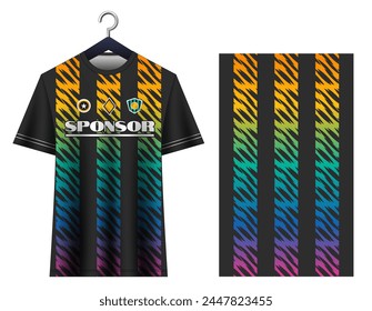 Jersey football design. Uniform football club. Soccer jersey mockup. Vector design.