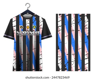 Jersey football design. Uniform football club. Soccer jersey mockup. Vector design.
