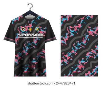 Jersey football design. Uniform football club. Soccer jersey mockup. Vector design.