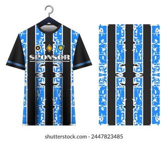 Jersey football design. Uniform football club. Soccer jersey mockup. Vector design.