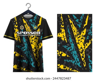 Jersey football design. Uniform football club. Soccer jersey mockup. Vector design.