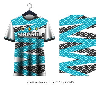 Jersey football design. Uniform football club. Soccer jersey mockup. Vector design.