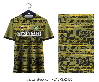 Jersey football design. Uniform football club. Soccer jersey mockup. Vector design.
