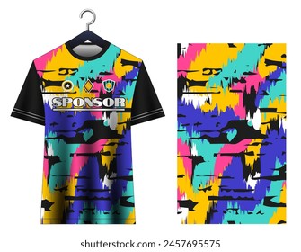 Jersey football design. Uniform football club. Soccer jersey mockup. Vector design.