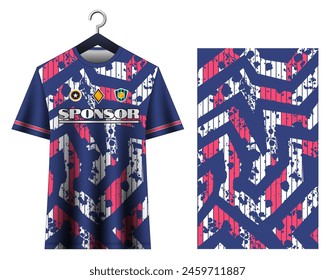 Jersey football design. Uniform football club. Soccer jersey mockup. Vector design.