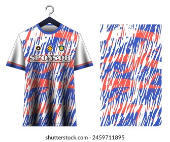 Jersey football design. Uniform football club. Soccer jersey mockup. Vector design.