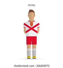Jersey football player. Soccer uniform. Vector illustration.