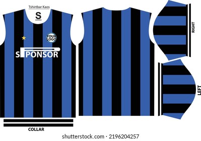 JERSEY FULLPRINT SUBLIME BLUE AND BLACK READY FOR SEWING