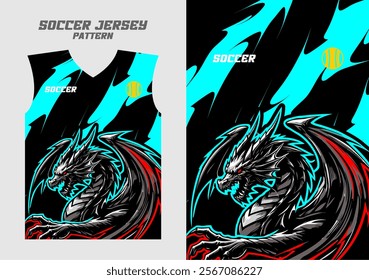 jersey gaming template design dragon